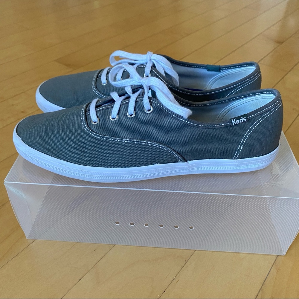 Keds Women's Gray Canvas Sneakers - Picture 3 of 7